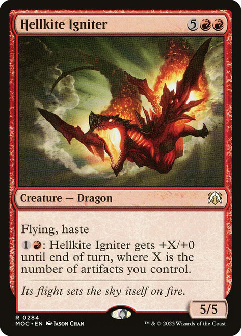 Hellkite Igniter\nMarch of the Machine Commander\nSingle\nMagic The Gathering