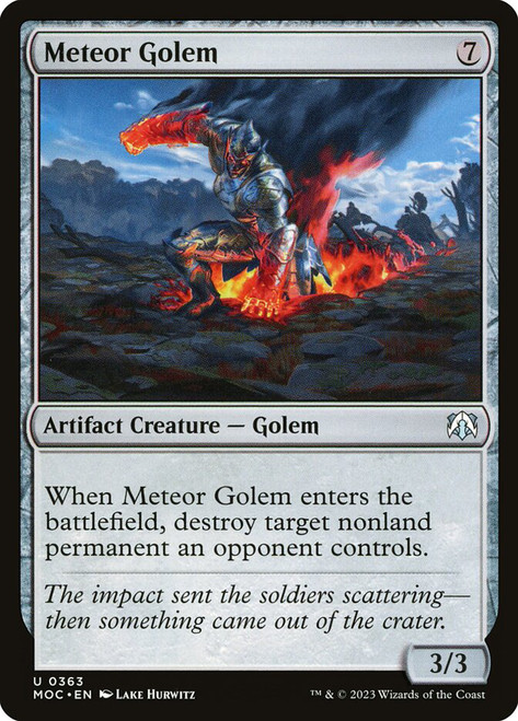 Meteor Golem\nMarch of the Machine Commander\nSingle\nMagic The Gathering