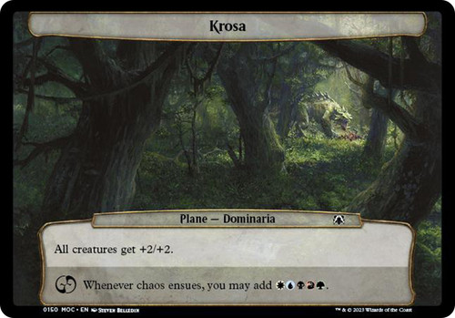 Krosa\nMarch of the Machine Commander Planechase - Planes\nSingle\nMagic The Gathering