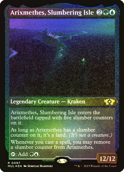 Arixmethes, Slumbering Isle (Foil Etched)\nMultiverse Legends - Alternate Foil\nSingle\nMagic The Gathering