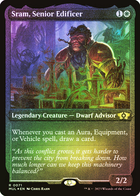 Sram, Senior Edificer (Foil Etched)\nMultiverse Legends - Alternate Foil\nSingle\nMagic The Gathering