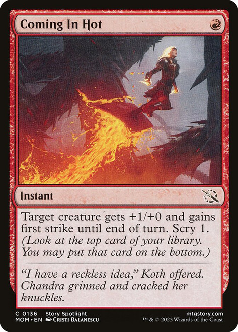 Coming In Hot\nMarch of the Machine\nSingle\nMagic The Gathering