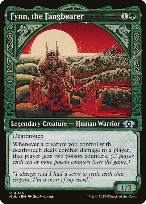 Fynn, the Fangbearer (Showcase)\nMultiverse Legends\nSingle\nMagic The Gathering
