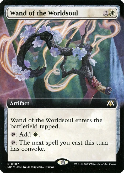 Wand of the Worldsoul (Extended Art)\nMarch of the Machine Commander - Variants\nSingle\nMagic The Gathering