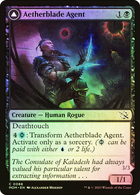 Aetherblade Agent // Gitaxian Mindstinger\nMarch of the Machine\nSingle\nMagic The Gathering