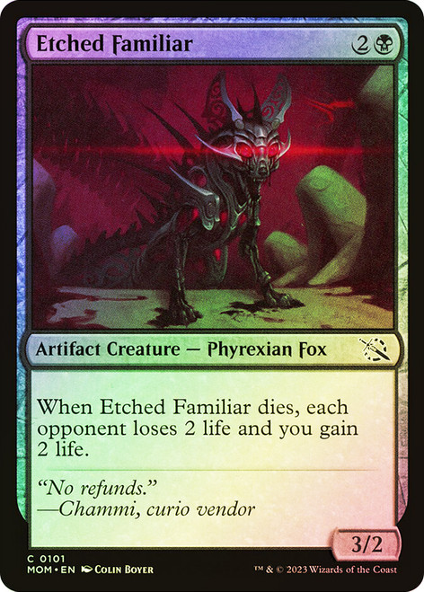 Etched Familiar\nMarch of the Machine\nSingle\nMagic The Gathering
