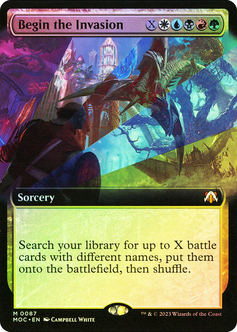 Begin the Invasion (Extended Art)\nMarch of the Machine Commander - Variants\nSingle\nMagic The Gathering