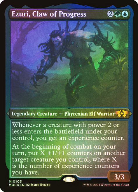 Ezuri, Claw of Progress (Foil Etched)\nMultiverse Legends - Alternate Foil\nSingle\nMagic The Gathering