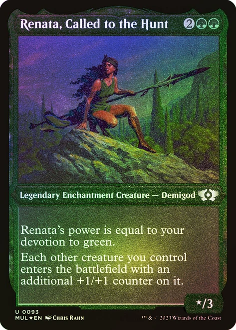 Renata, Called to the Hunt (Foil Etched)\nMultiverse Legends - Alternate Foil\nSingle\nMagic The Gathering