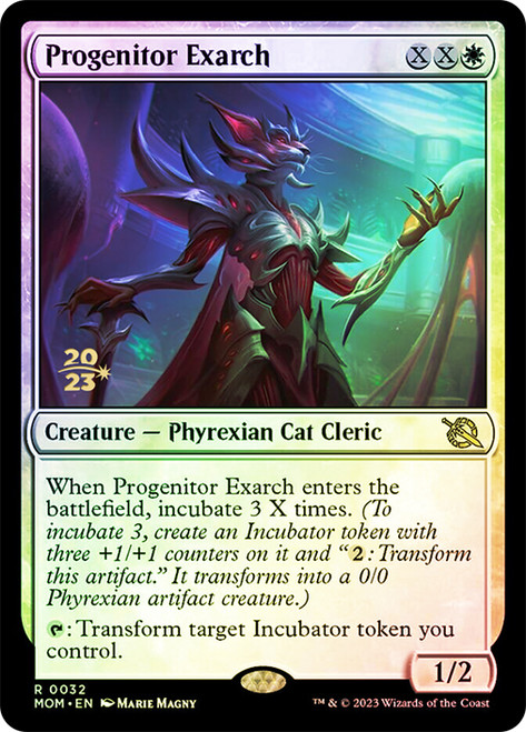 Progenitor Exarch (Prerelease) (March of the Machine)\nPromo: Date Stamped\nSingle\nMagic The Gathering