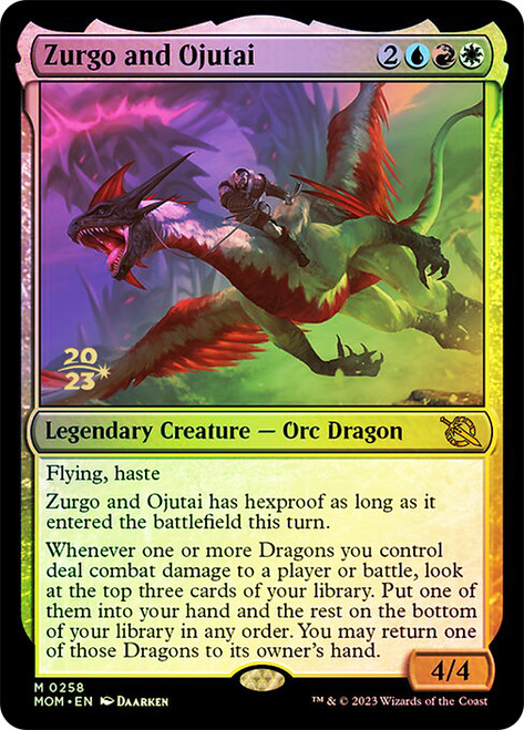 Zurgo and Ojutai (Prerelease) (March of the Machine)\nPromo: Date Stamped\nSingle\nMagic The Gathering