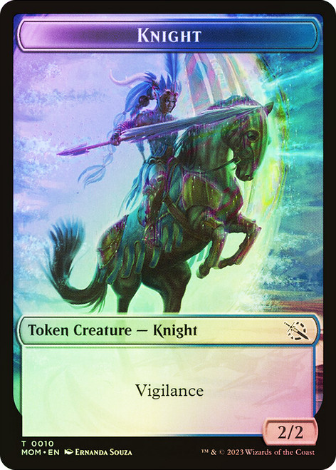 {Knight Token} (White/Blue) // {Treasure Token} (#20)\nMarch of the Machine\nSingle\nMagic The Gathering