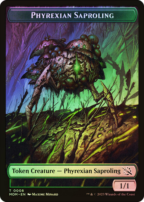 {Phyrexian Saproling Token} // {Treasure Token} (#21)\nMarch of the Machine\nSingle\nMagic The Gathering