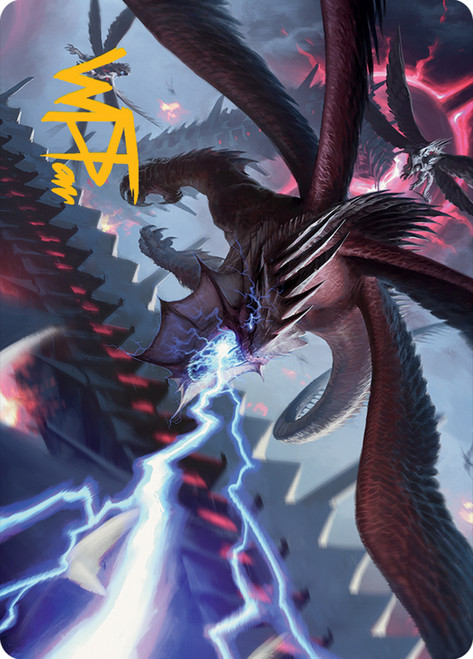 {Defiant Thundermaw Art Card} (Signed)\nArt Series: March of the Machine - Variants\nSingle\nMagic The Gathering