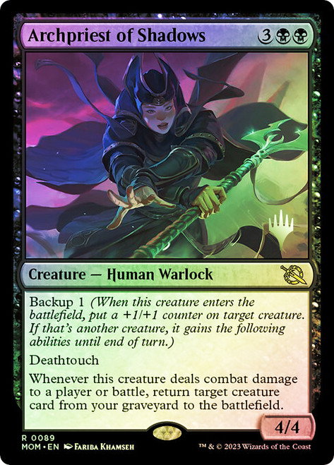 Archpriest of Shadows (Promo Pack) (March of the Machine)\nPromo: Planeswalker Stamped\nSingle\nMagic The Gathering