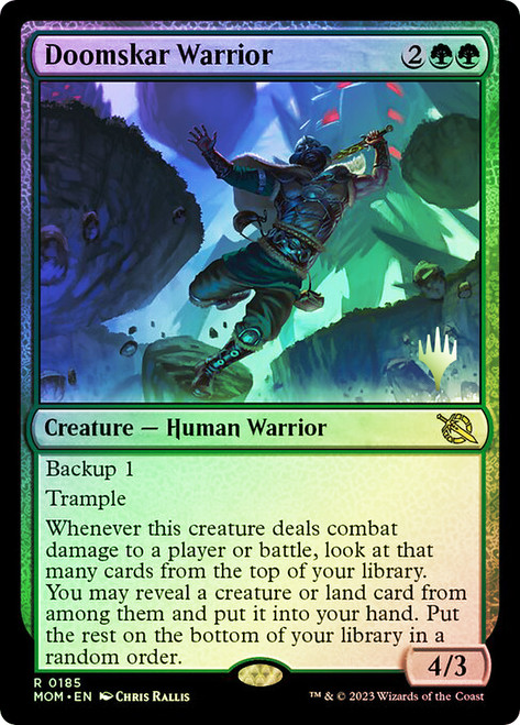 Doomskar Warrior (Promo Pack) (March of the Machine)\nPromo: Planeswalker Stamped\nSingle\nMagic The Gathering