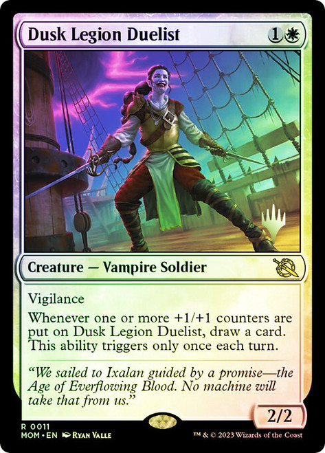 Dusk Legion Duelist (Promo Pack) (March of the Machine)\nPromo: Planeswalker Stamped\nSingle\nMagic The Gathering