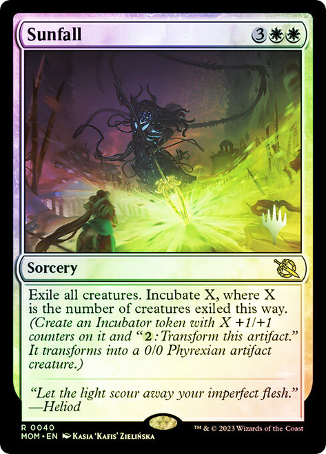Sunfall (Promo Pack) (March of the Machine)\nPromo: Planeswalker Stamped\nSingle\nMagic The Gathering