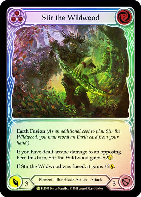 Stir the Wildwood (Blue) Rainbow Foil English