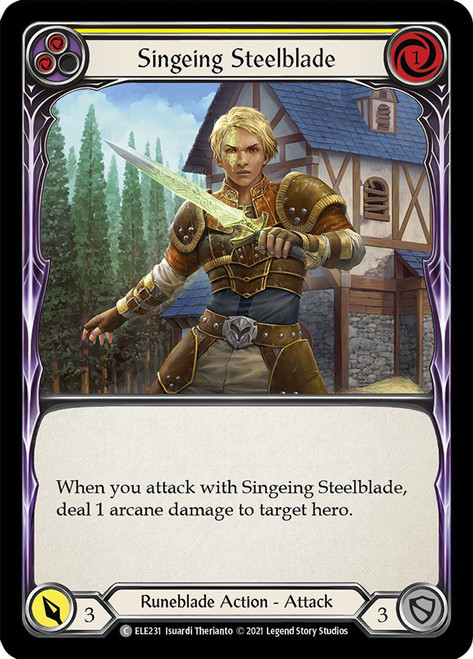 Singeing Steelblade (Yellow) Non-foil English