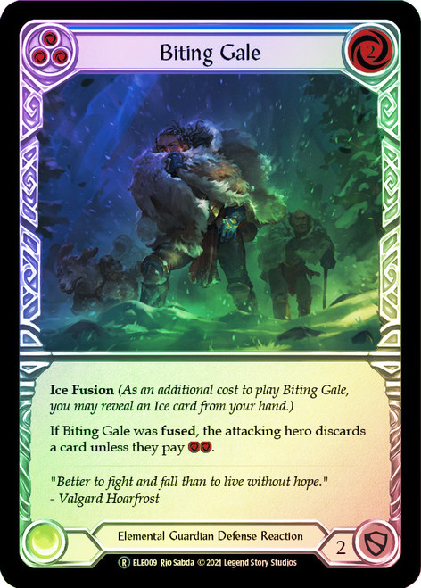 Biting Gale (Blue) Rainbow Foil English