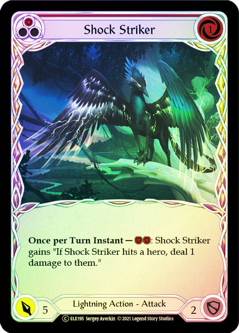 Shock Striker (Red) Rainbow Foil English