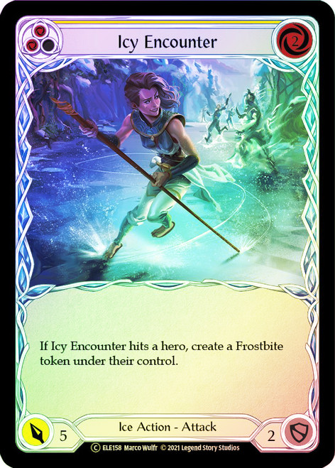 Icy Encounter (Yellow) Rainbow Foil English