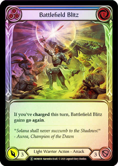 Battlefield Blitz (Blue) Rainbow Foil English