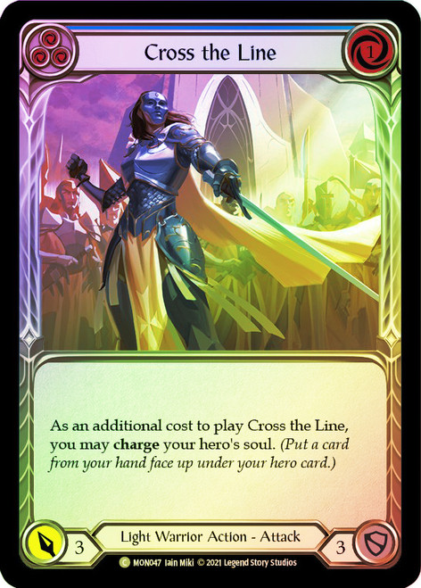 Cross the Line (Blue) Rainbow Foil English
