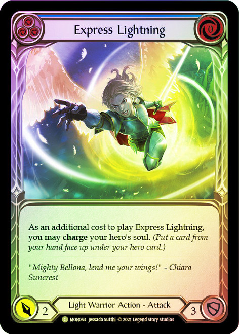 Express Lightning (Blue) Rainbow Foil English