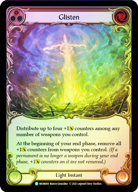 Glisten (Red) Rainbow Foil English