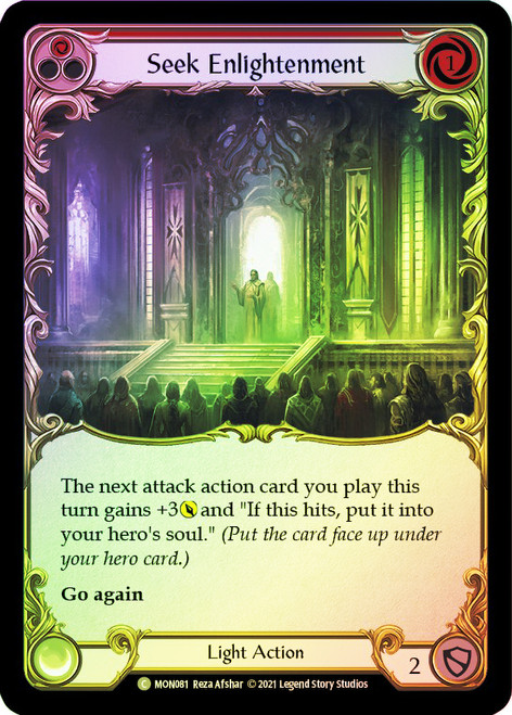 Seek Enlightenment (Red) Rainbow Foil English