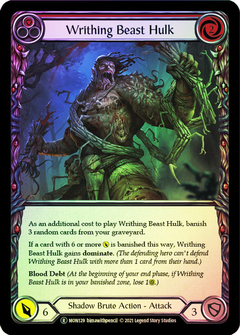 Writhing Beast Hulk (Red) Rainbow Foil English