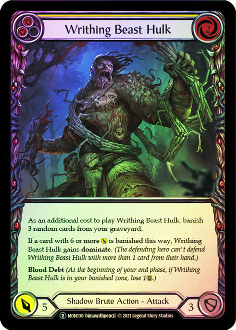Writhing Beast Hulk (Yellow) Rainbow Foil English