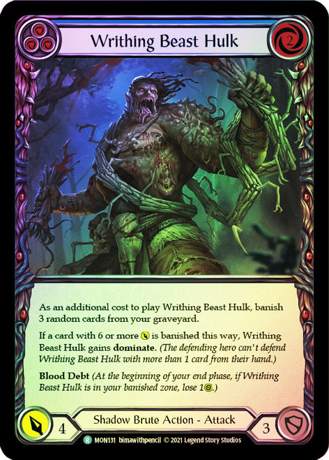 Writhing Beast Hulk (Blue) Rainbow Foil English