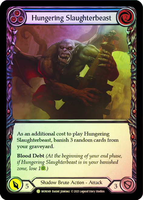 Hungering Slaughterbeast (Blue) Rainbow Foil English