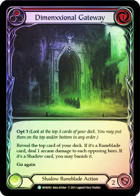 Dimenxxional Gateway (Red) Rainbow Foil English