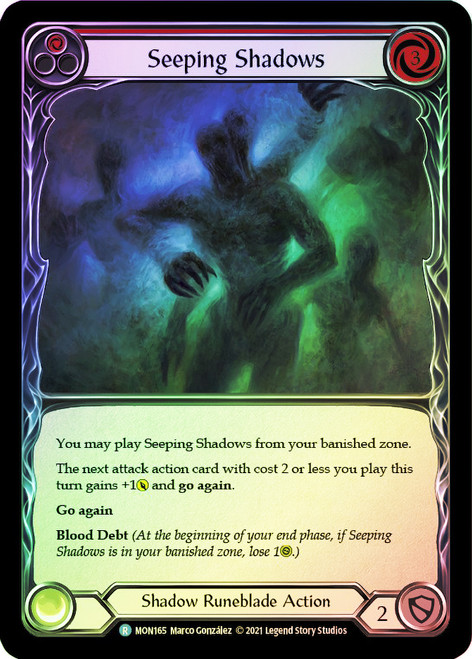 Seeping Shadows (Red) Rainbow Foil English
