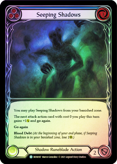 Seeping Shadows (Blue) Rainbow Foil English