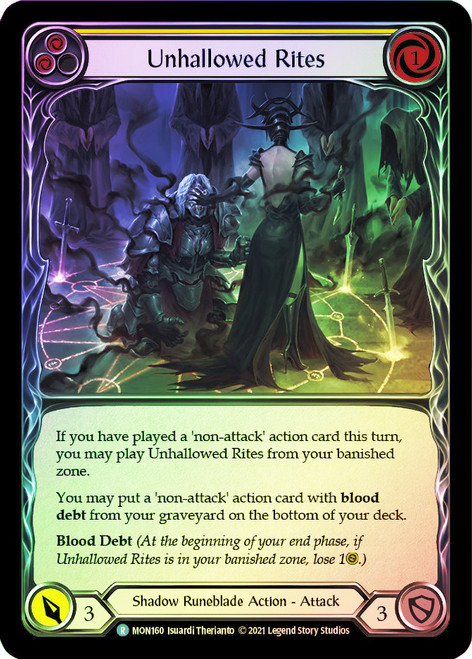 Unhallowed Rites (Yellow) Rainbow Foil English