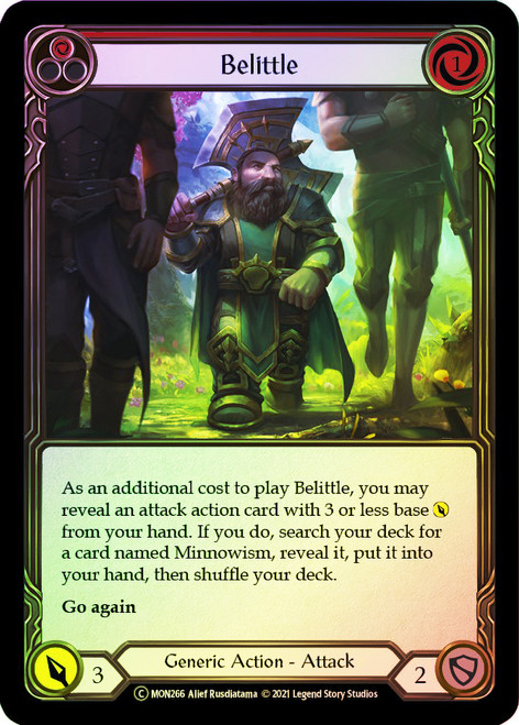 Belittle (Red) Rainbow Foil English