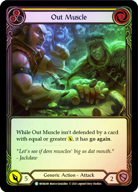 Out Muscle (Yellow) Rainbow Foil English