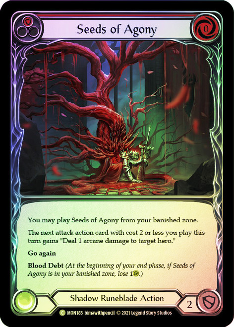 Seeds of Agony (Red) Rainbow Foil English