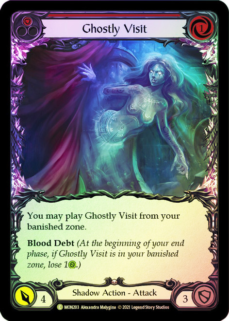 Ghostly Visit (Red) Rainbow Foil English