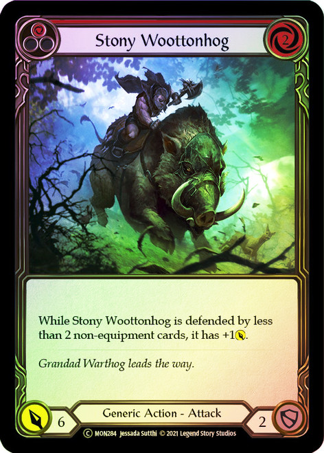 Stony Woottonhog (Red) Rainbow Foil English