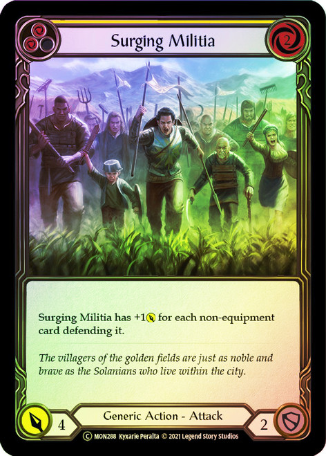 Surging Militia (Yellow) Rainbow Foil English