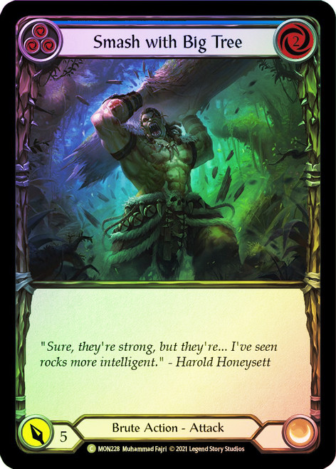Smash with Big Tree (Blue) Rainbow Foil English