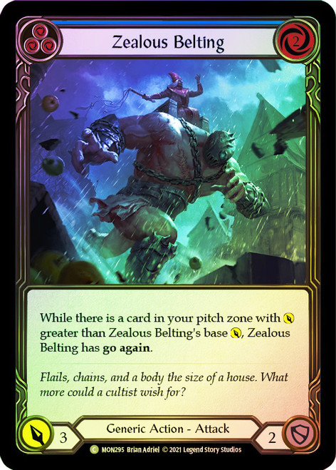 Zealous Belting (Blue) Rainbow Foil English