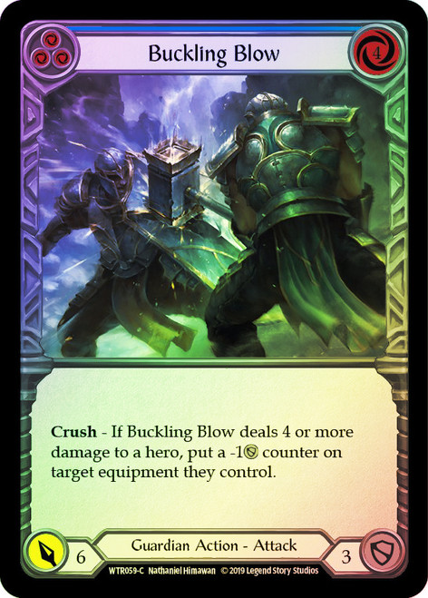 Buckling Blow (Blue) Rainbow Foil English
