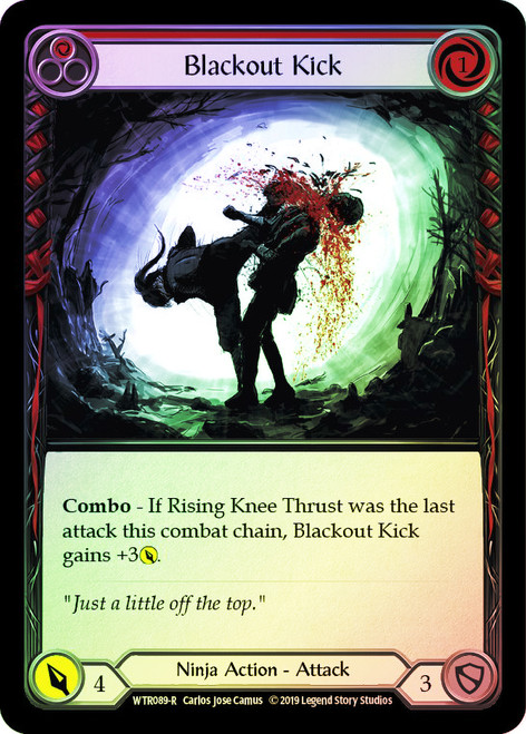 Blackout Kick (Red) Rainbow Foil English